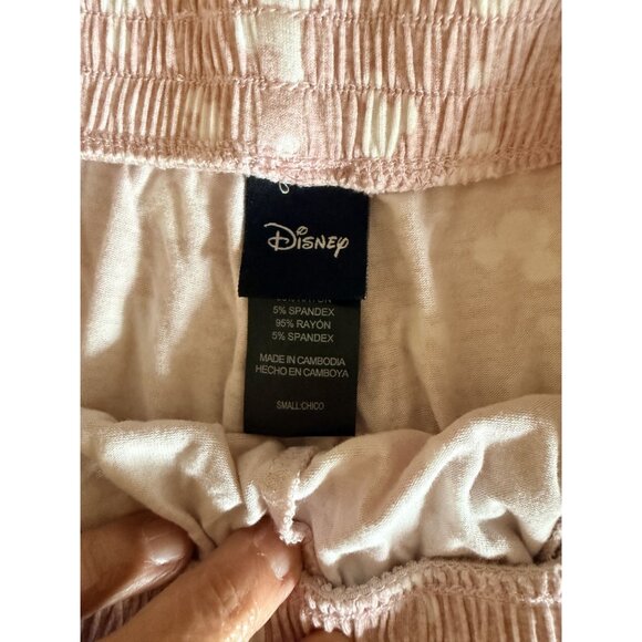 Disney Soft Blush Mickey Mouse Print Lounge Set Rayon Spandex Sleepwear - Picture 4 of 10